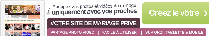 Créez votre site de mariage privé et partagez photos et vidéos de façon sécurisée avec vos invités